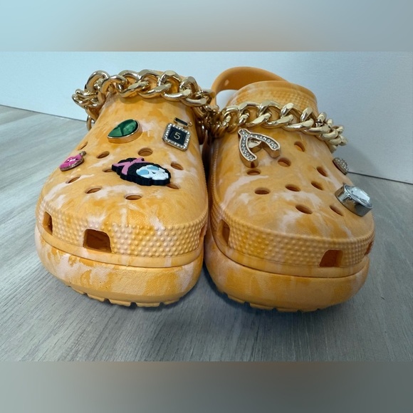 Crocs Women's Classic Platform Graphic Clogs Orange/yellow Sorbet Size 6 - Picture 10 of 13